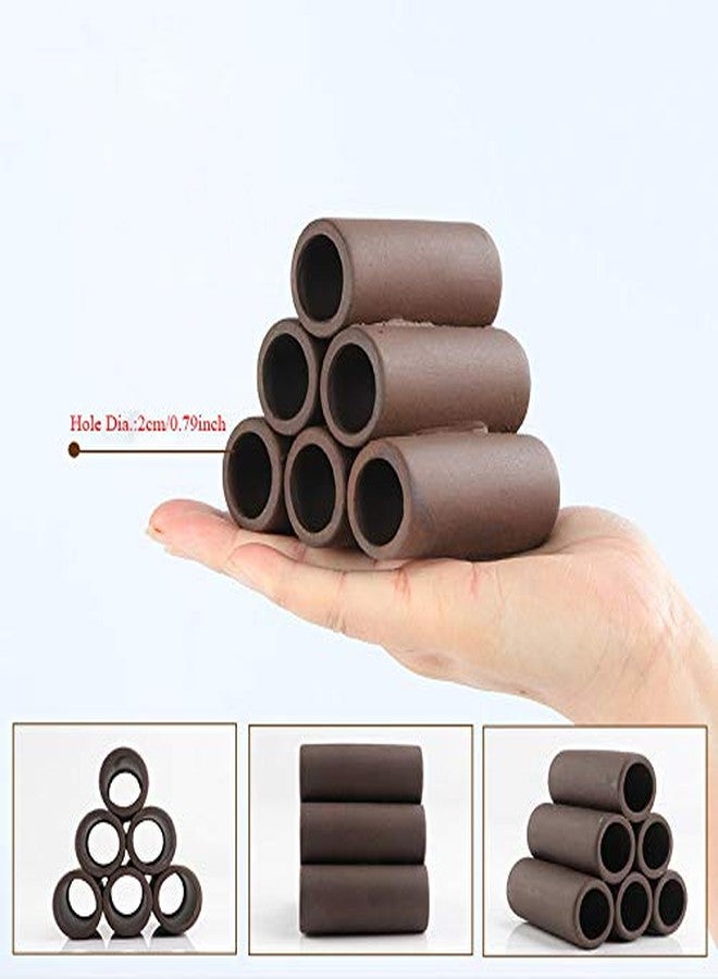 Norgail Handmade Brown Ceramic Shelters - Shrimp Habitat, Breeding Tube, Hiding cave - Hideaway Pipes Reduce Stress, Encourage spawning - Decorative Aquarium Accessories 1PCS - Image 2